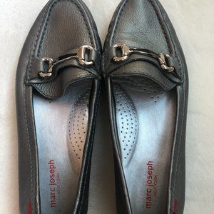 Marc Joseph Sparkly Grey Loafers with Buckle
